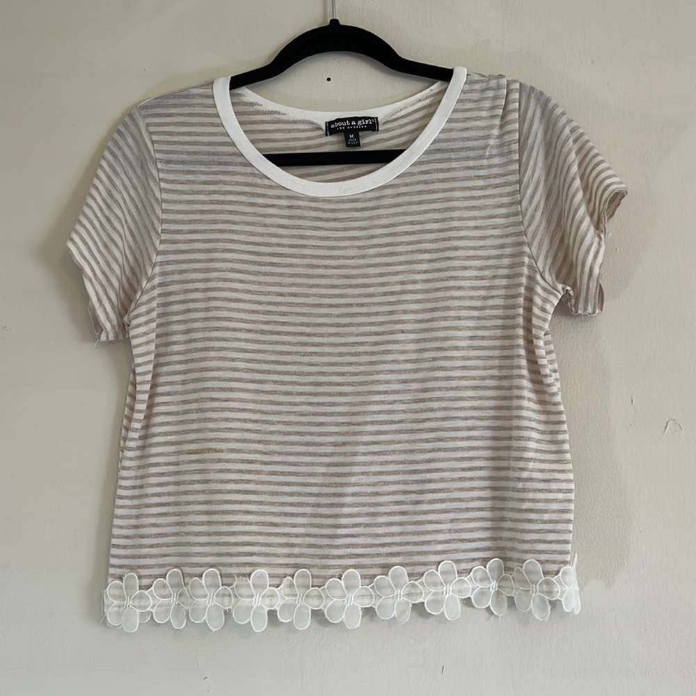 Tan stripped shirt